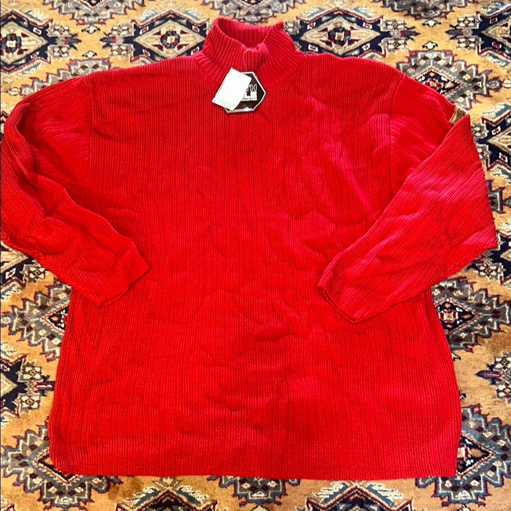 South Pole Red Turtleneck Sweater Plush Cozy Design XL